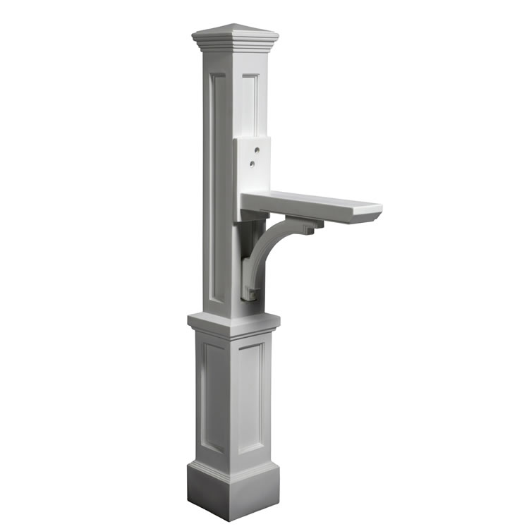 Newport Plus Mailbox Mailpost - White