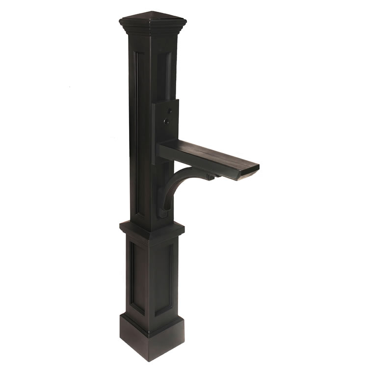 Newport Plus Mailbox Mailpost - Black