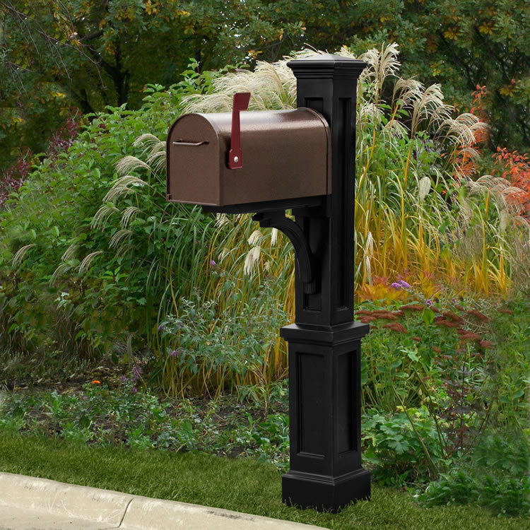 Newport Plus Mailbox Mailpost - Black