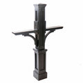 Newport Plus Double Mailbox Mailpost - Black