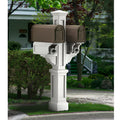 Rockport Double Mailbox Post - White