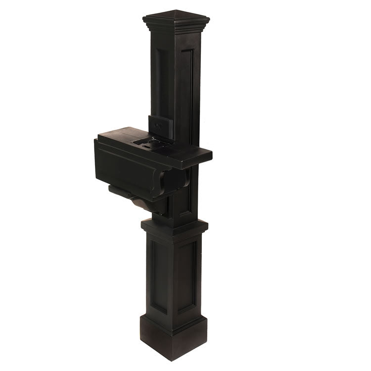 Rockport Single Mailbox Post - Black