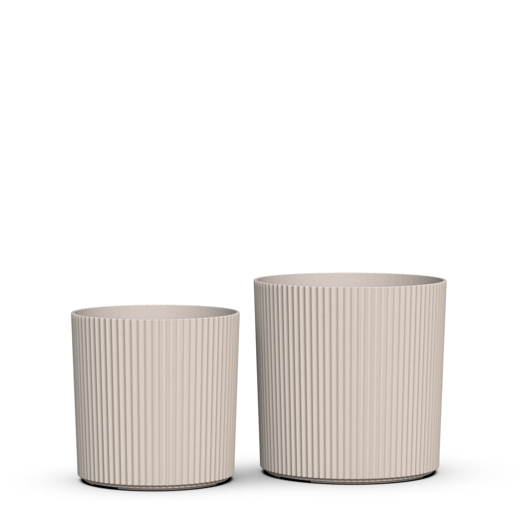 Serene Ribbed Round Planter Set (2-Pack), view 11