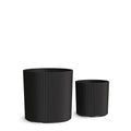 Serene Ribbed Round Planter Set (2-Pack), view 2