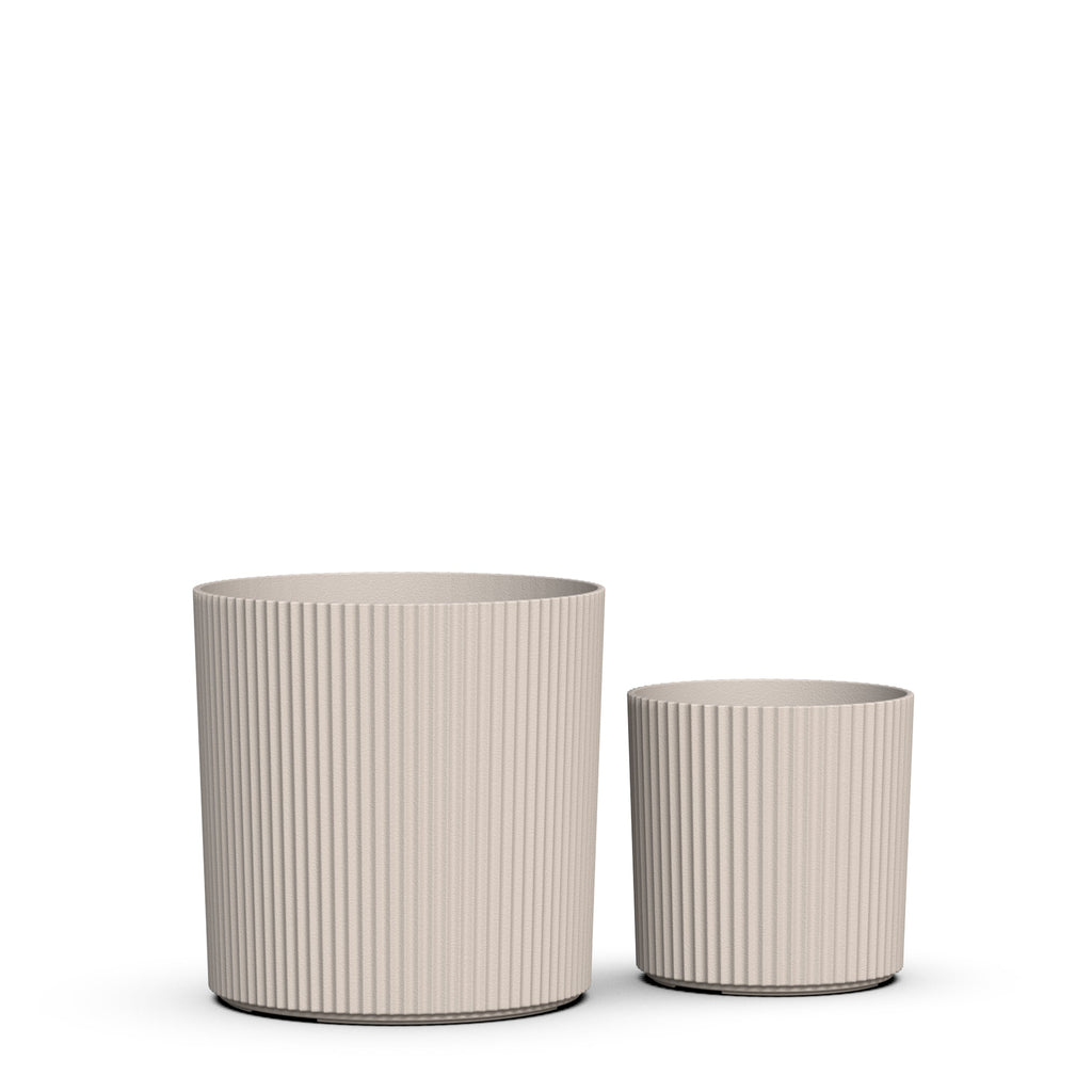 Serene Ribbed Round Planter Set (2-Pack), view 8