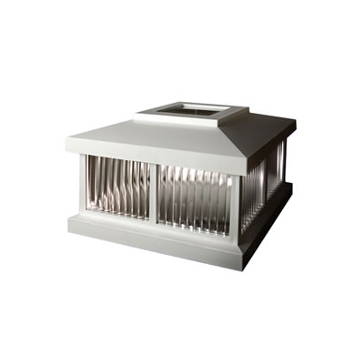 Solar Light Cap for Mailbox Posts - White