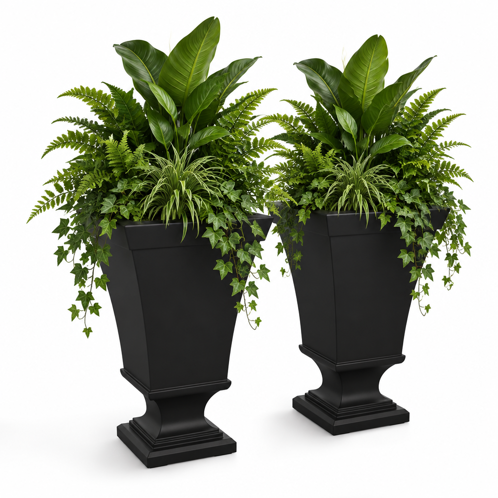 Vienna 25in Tall Urn Planter (2-Pack)