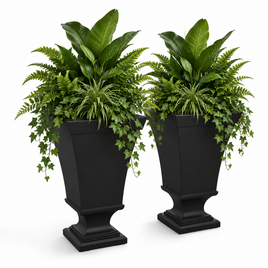 Vienna 25in Tall Urn Planter (2-Pack)