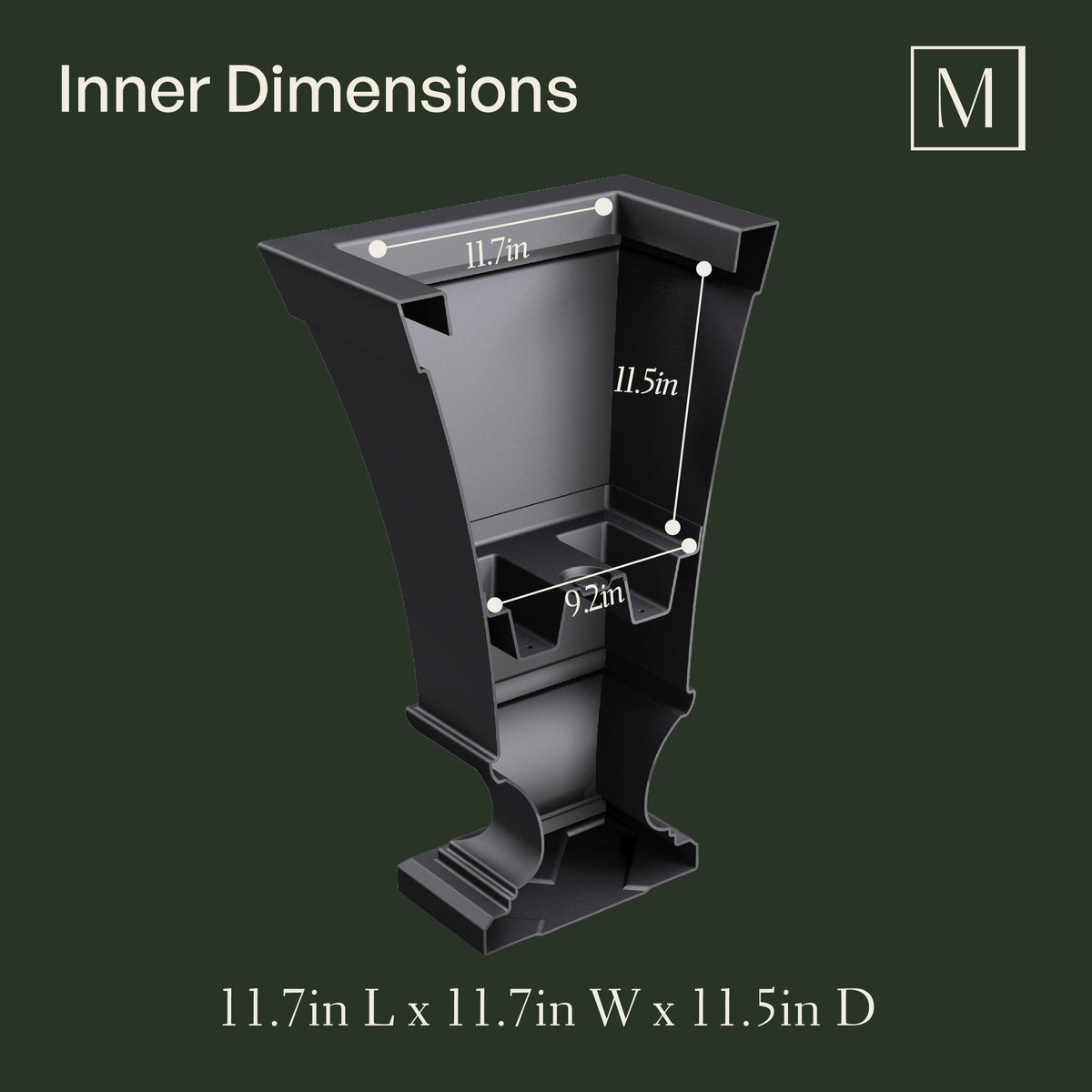 Vienna 25in Tall Urn Planter (2-Pack), view 5