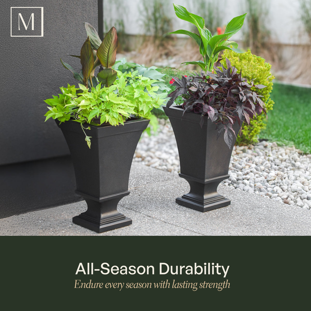 Vienna 25in Tall Urn Planter (2-Pack), view 7