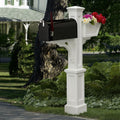 Westbrook Plus Mailbox Post With Planter - White