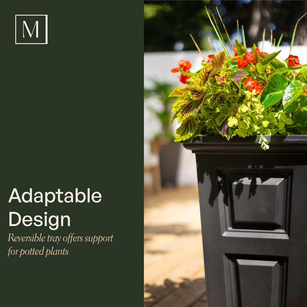 Wyndham 24in Self-Watering Tall Planter (2-Pack), view 8